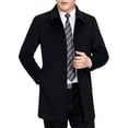 thumbnail image 1 of QueenLine 100% Cashmere Mid-long Jackets for  Business Casual Woolen Coat, 1 of 4