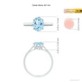 thumbnail image 4 of ANGARA Natural Oval Solitaire 1.5 ct Aquamarine Engagement Ring in 14K White Gold for Women (Size-9x7mm) | March Birthstone, Birthday, Anniversary, Jewelry Gift for Women | Natural Aquamarine Ring, 4 of 9