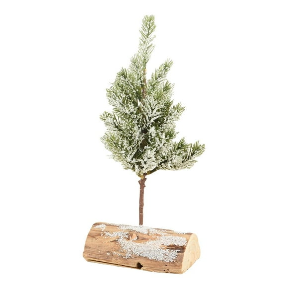 Simulation Green Plant Desktop Christmas Tree Decoration Wood Stump Christmas Tree