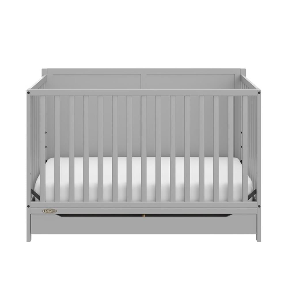 Graco Melrose 5-in-1 Convertible Baby Crib with Drawer, Pebble Gray