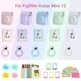 7in1 Camera Bag for Fujifilm Instax Mini 12 PU Case 64 Pockets Photo