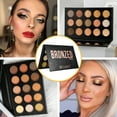 thumbnail image 2 of Nudes Gold Eyeshadow Palette Neutral Nake, DE'LANCI Brown Dark Eye Shadow Pallet, Makeup for Hazel Eyes, Depth and Naked Smoky Look, Warm Earth Colors Matte and Shimmer Pigment, Sunset, 2 of 8