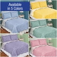 thumbnail image 3 of Collections Etc Reversible Floral Quilt with Scalloped Edges and Two-Tone Design, Blue, Full/Queen, 3 of 8