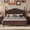Dark Walnut, variant on Vintage Full Platform Bed with Headboard and Underneath Storage for Saving Space, Solid Wood Bed Frame, Wood Slats, Heavy Duty Support and No Box Spring Needed, Dark Walnut