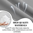 thumbnail image 4 of SDJPOI 2-3 Seater Porch Swing Replacement Cushion, Thicken 4" Waterproof Outdoor Bench Cushions with Backrest for Outdoor Furniture, 4 of 7