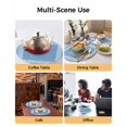 thumbnail image 2 of 13 Inch Round Placemats Set of 6, Sky Blue Retro Greek Key Non Slip Heat Insulation PP Table Mats, Geometric Greece Ancient Farmhouse Washable Place Mats for Kitchen Dining Party Table Decor, 2 of 7