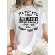 thumbnail image 1 of Women's Casual Chic Letter Print T-Shirt - Comfy Crew Neck, Short Sleeve, Stretchy Polyester Blend, Machine Washable - Perfect for Summer & Casual Attire, 1 of 6