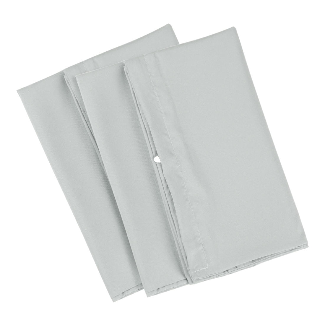 Unique Bargains 2-Pack 1800D Microfiber Solid Pillowcases Light Gray Queen