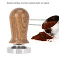 thumbnail image 2 of Fyydes Coffee Tool,Coffee Tamper,Wooden Handle Stainless Steel Flat Base Coffee Tamper Pressing Tool, 2 of 7