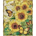 thumbnail image 3 of Sunflower Gifts Blanket for Women Girls, Sunflowers Butterfly Throw Butterfly Decor Gifts for Sunflower Lovers Adult Kids, Cute Blanket for Home Living Room Bed Couch, 3 of 10