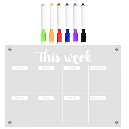 

NUOLUX 1 Set of To Do List Planner Board Schedule Board Erasable Planning Board Transparent Magnetic Board