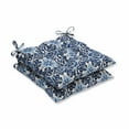 thumbnail image 2 of Pillow Perfect  Outdoor/ Indoor Woodblock Prism Blue Wrought Iron Seat Cushion (Set of 2), 2 of 3