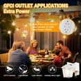thumbnail image 3 of Porch Lights with Outlet, Dusk to Dawn Outdoor Light with Outlet Built-in, Waterproof Anti-Rust Lantern Outside Light with GFCI Outlet, Wall Sconce Light with Plug for Front Door (White), 3 of 17