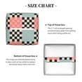 thumbnail image 5 of Gukieu Colorful Checkered Print Leather Tissue Box, PVC Waterproof Velcro Opening and Closing Square Tissue Box Holder, Suitable for Home and Office Decoration, 5 of 7
