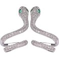 thumbnail image 1 of Pendientes de serpiente un par Pendientes de mujer Pendientes de serpiente Pendientes de serpiente Plata, Tachuelas, Zirconia cúbica, Para cartílago, Izquierda, Derecha, Moda, Regalo para niñas JFHHH pequeña, 1 of 1