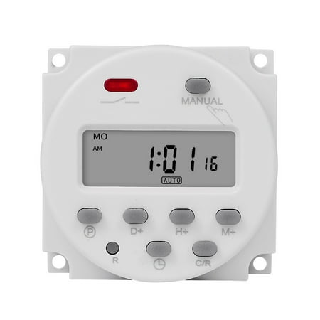

SouthEle CN101A Time Switch Digital Display Programmable 1min Interval 12/220V Power Timer Relay for Lamp