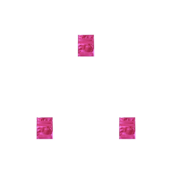 Paquete de 100 piezas de bolsas de Papel de aluminio a prueba de fugas Toystoory color rosa 7,5 x 10 cm