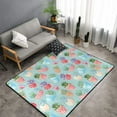thumbnail image 2 of Area Rugs For Living Room Decor - Blue Cactus Potted Plant Anti Slip Throw Washable Rugs 3x5 For Bedroom, Soft Indoor Carpet For Bedroom Living Room 60x39In, 2 of 5