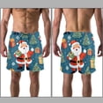 thumbnail image 3 of luoweisi Men's Beach Shorts Quick Dry Swim Trunks with Mesh Lining Christmas Santa Claus XL, 3 of 5