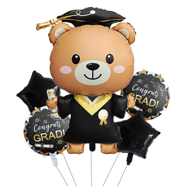 1pcs Cute INS Graduation Bear Aluminum Film Balloon, Graduation Party Balloon Perfect For School Events And Campus Decoration
