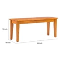 thumbnail image 5 of Nova 44 Inch Dining Bench Tapered Legs Oak Brown Wood - Saltoro Sherpi, 5 of 5