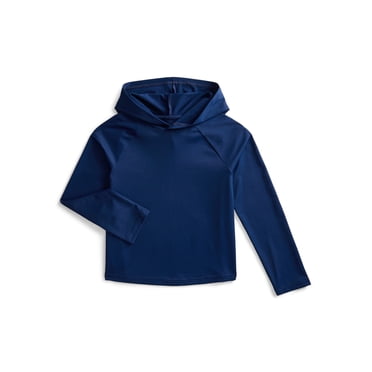 Weekend Academy Boys Hooded Rash Guard with Long Sleeves, Sizes 4-18 & Husky
