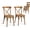 Farmhouse Brown, variant on PEXMOR Plastic Dining Chairs Set of 2, Stackable Patio Waterproof Chairs with Wicker Back,400 lbs Heavy Duty, Indoors & Outdoors, Brown