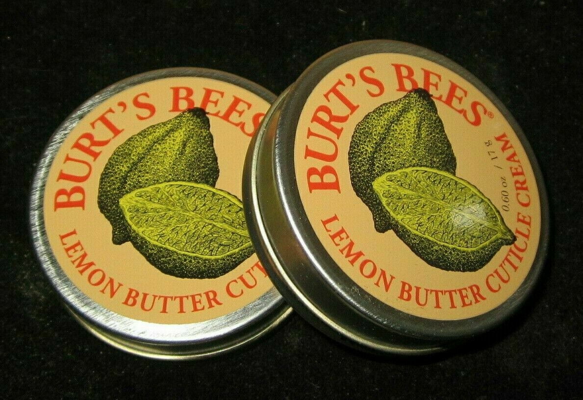 Burt's Bees Lemon Butter Cuticle Cream (0.60 oz) Tin (Two Pack