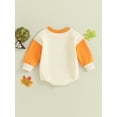 thumbnail image 4 of Liacowi Infant Baby Girl Halloween Clothes Long Sleeve Letter Print Bodysuit Romper Newborn Onesie Playsuit Fall Halloween Costume 0-6 Months, 4 of 8