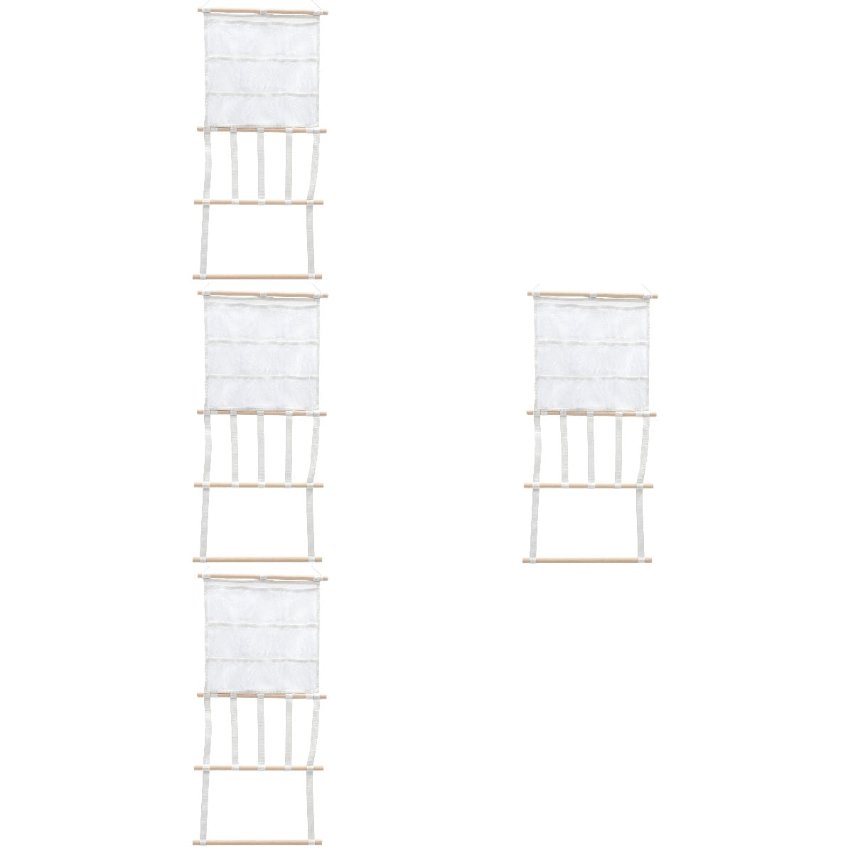 NUOLUX  White Fabric Hair Accessories Bag for Organizing Clips and Bands
