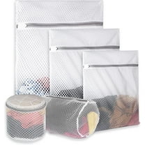 5Pcs Durable Honeycomb Mesh Laundry Bag for Delicates,Jeans,Bath Towels,Bed Sheets(1 Extra Large 20" x 24",1 Large 16" x 20",1 Medium 12" x 16",1 Cylinder 9" x 13", 1 Bra Wash Bag 6" x 7")