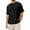 Black, variant on YM Workout Shirts for Men Mens Short Sleeve Shirts Size 4x Stand Neck Solid Color Mens Blouse Black Henley Tops Boho Clothes