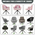 thumbnail image 6 of Xixirimido Pink Axolotl Daisy Flower Pattern Swivel Armchair Accent Dining Chair Cover, Stretch Mid-Back Office Desk Chair Slipcover Leisure Arm Chair Protector for Home, 6 of 7