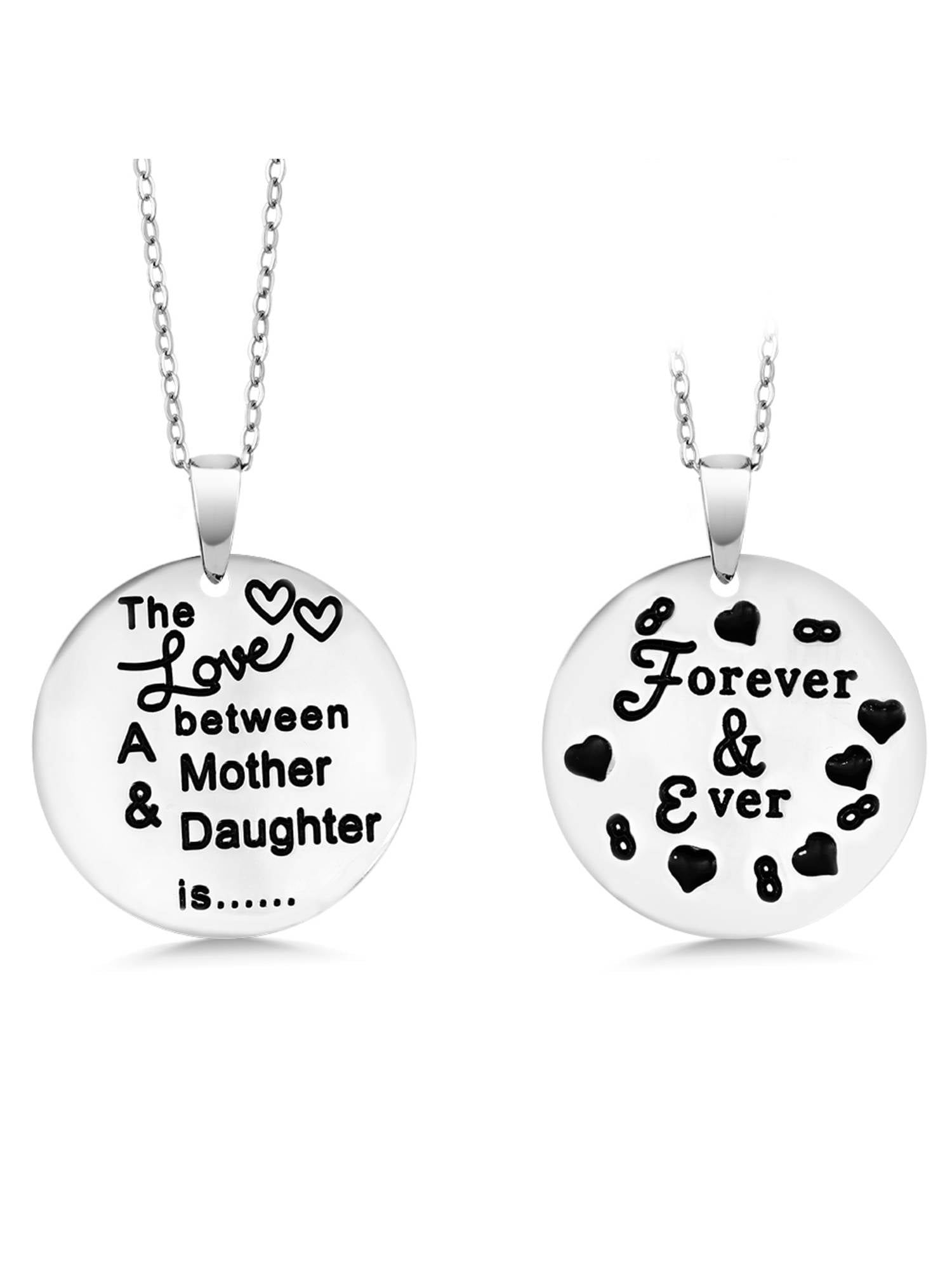 The Love Between a Mother and Daughter isForever & Ever' Necklace (1 Necklace.  Pictures shows front and back)