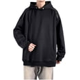 thumbnail image 2 of cfhntfmh Mens Hoodie Sweatshirt Loose Fit Fashion Pullover Hoodie Casual Long Sleeve Hooded Sweatshirt with Pocket（Black,Large), 2 of 4