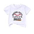 thumbnail image 4 of Kiijoy Girls Baseball Print Tee Shirt Crew Neck Short Sleeve Cotton T-Shirt, Sizes 2-10, 4 of 4