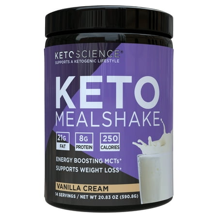 Keto Science Meal Shake, Ketone Drink, Vanilla, 20.7 oz. 14 servings