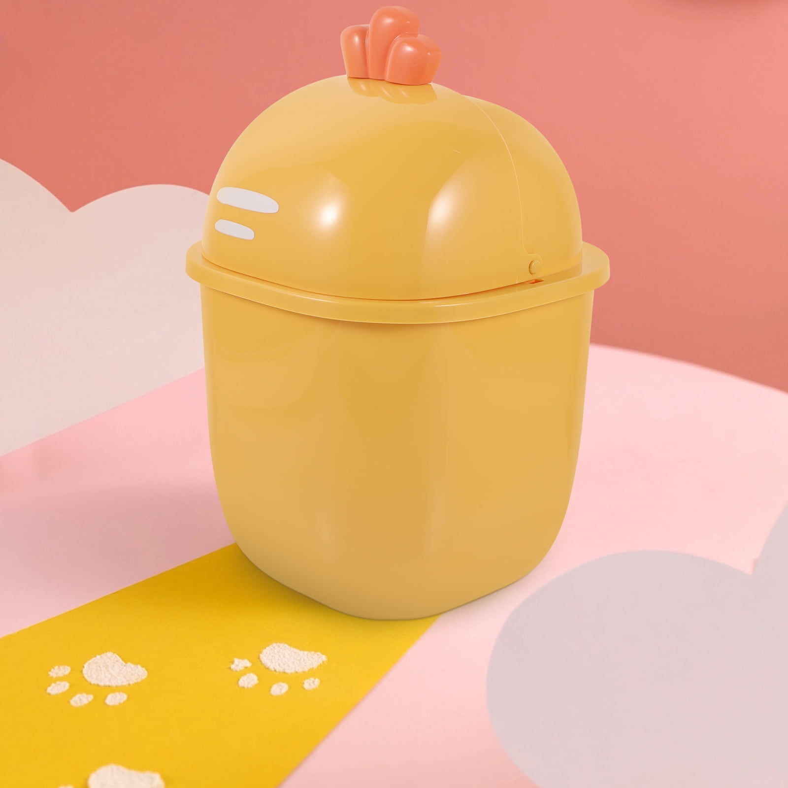 Trash can Plastic Wastebasket Trash Can Desktop Waste Garbage Bin Office Tabletop Trash Can