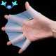 thumbnail image 2 of 2 aletas de natación de mano de silicona, guantes palmeados con dedos en la palma (M), 2 of 5