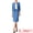 Blue, variant on DARING DIVA 2Pcs Women's Spring Skirt Collarless Blazer Set XS Blue