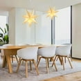 thumbnail image 3 of Pantalla de papel compacta Cubierta de luz decorativa en forma de estrella Cubierta de luz hueca de 45 cm Rejilla de ventana Cubierta de luz para dormitorio en casa (blanco), 3 of 5