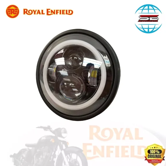 New Led Halo Headlight For Royal Enfield Hunter 350 Meteor 350 New Classic 350