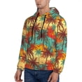 thumbnail image 3 of Sikiie Colorful Hawaii Palms Men's Hoodie, Essentials Hoodie, Sweatshirt, Pullover Hooded Sweatshirt for Men-3X-Large, 3 of 7