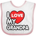 thumbnail image 3 of Inktastic I Love My Grandpa Boys or Girls Baby Bib, 3 of 4