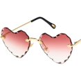 thumbnail image 2 of GFDYREE Lunettes de Soleil Unisexes Mode Bleu Rose Triangle Non Polarisées UV400, 2 of 6