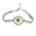 thumbnail image 1 of Cute Blue Yellow Lantern Fish ilustración Pulsera de tobillera de cadena de tenis, joyería de diamantes, 1 of 3