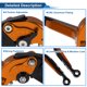 thumbnail image 4 of Palancas de freno y embrague cortas y largas para Kawasaki ZZR600 05-09, palanca de freno ajustable de motocicleta, aleación de aluminio, mango naranja con punta negra, 4 of 6