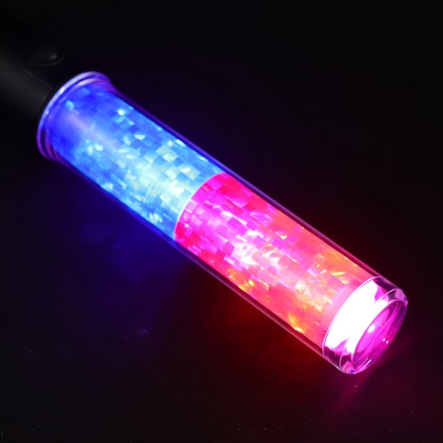 SHOWERORO LED Tráfico Bastón Con Luz Multicolor Para Control Y Señalización Vial Portátil Y Duradero