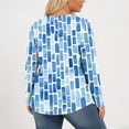 thumbnail image 6 of Bixock Maternity's Top Plus Size Women Long Sleeve Shirts Solid Color Crew Neck Ruched Texture Loose Breathable Fall Blouse, 6 of 6