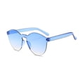 thumbnail image 1 of 3@#Outdoor Sunglasses Men and Women European and American Trend Glasses Motorcycle Fashion Sunglasses Round Candy Lens Frameless9 He Qiyong unisex, 1 of 1